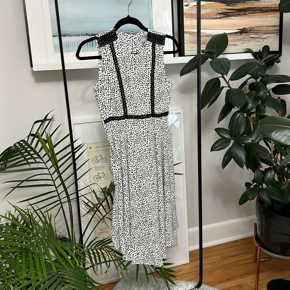 Black and white a-line dress